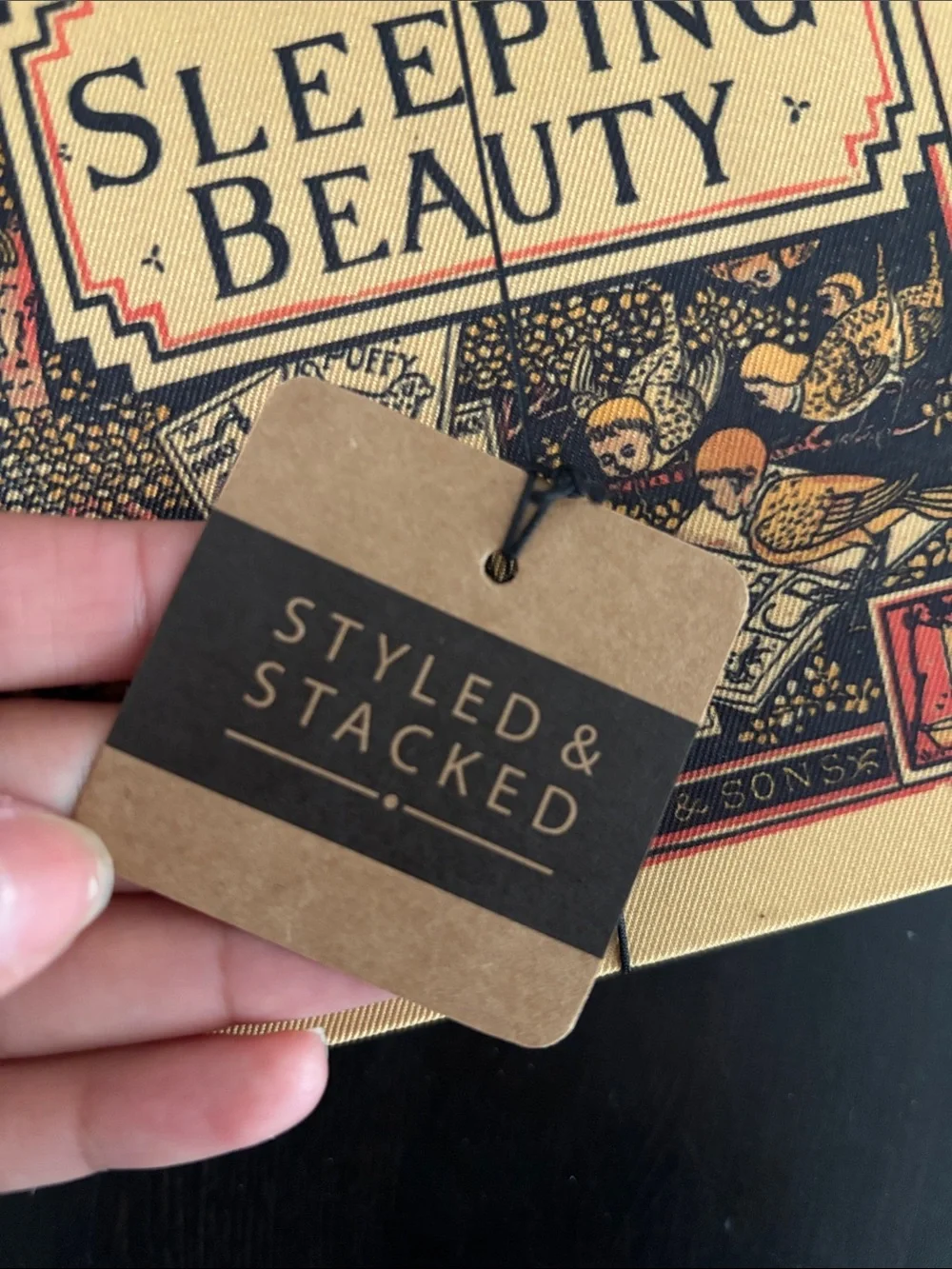 The Sleeping Beauty Decorative Coffee Table Book Box — Cream & Black